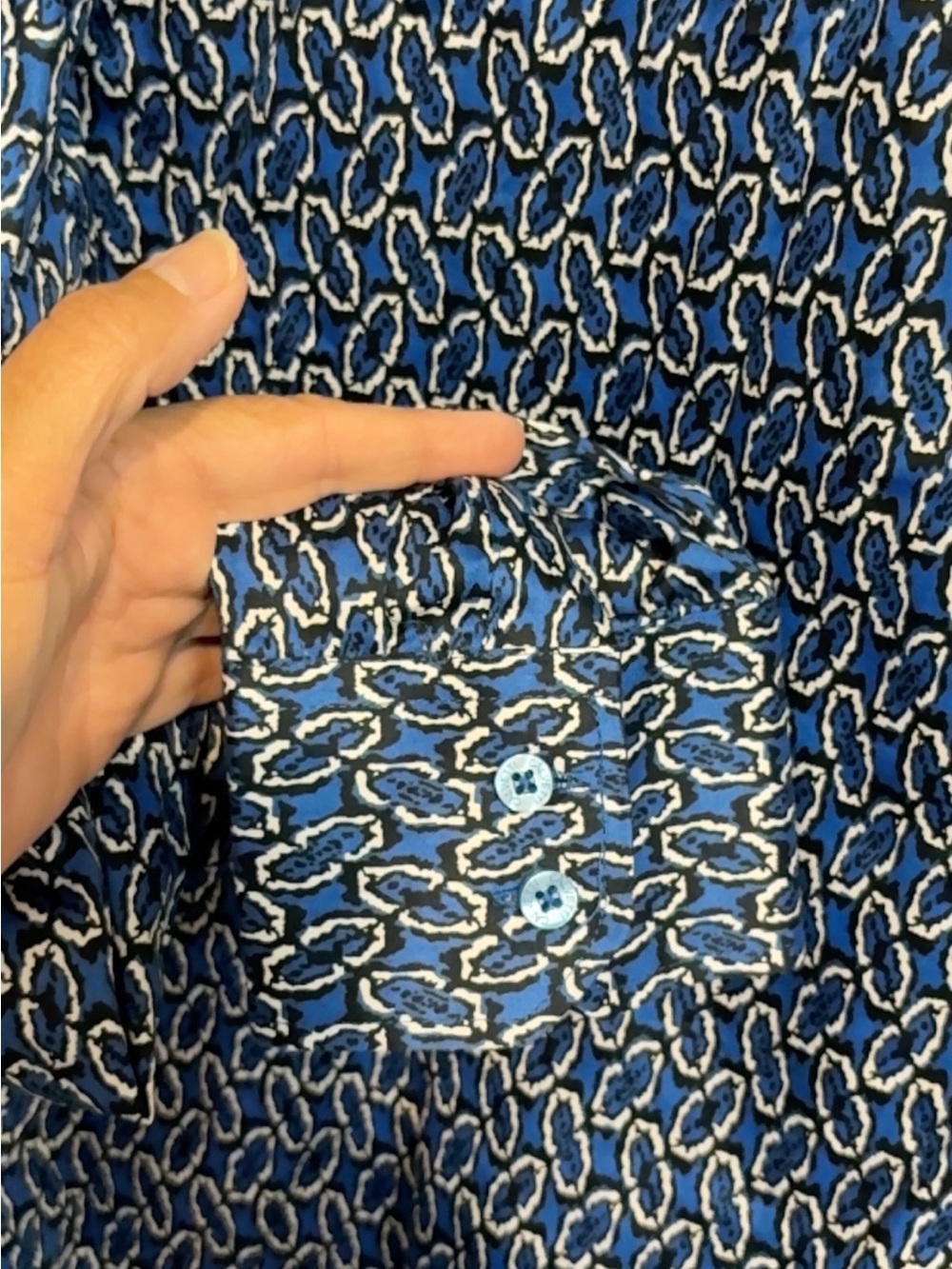 Calvetti Los Angeles Men's Geometric Long Sleeve Button-Up Pockets XXL - Picture 5 of 6